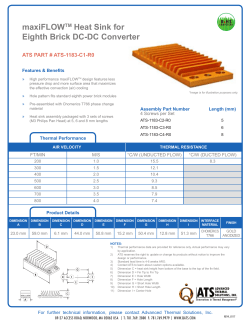 maxiFLOWTM Heat Sink for Eighth Brick DC