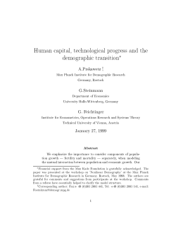 Human capital, technological progress and the demographic transition