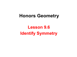 Line Symmetry - Hunt Honors Geometry