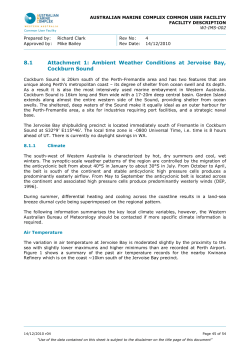 Attachment 1 Ambient Weather Conditions at Jervoise Bay