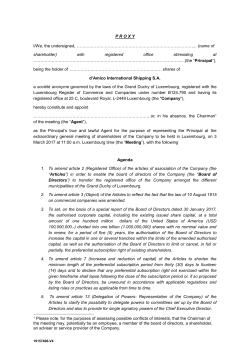 proxy - d`Amico International Shipping