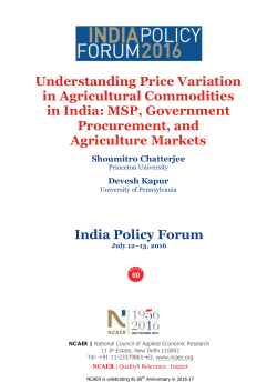 Understanding Price Variation in Agricultural Commodities
