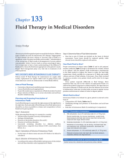 Fluid Therapy in Medical Disorders - The Association of Physicians