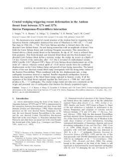 Crustal wedging triggering recent deformation in the Andean thrust