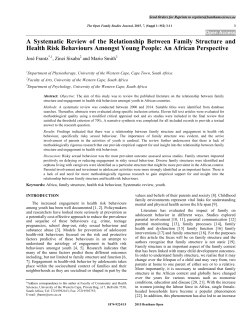 A Systematic Review of the Relationship Between Family Structure