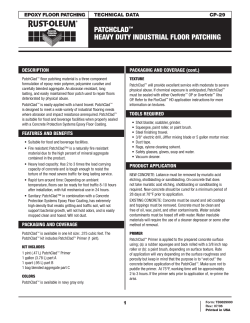 patchclad&trade; heavy duty industrial floor patching - Rust