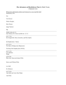Huck Finn Study Guide