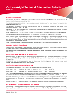 Curtiss-Wright Technical Information Bulletin