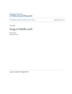 Songs in Middle-earth - e