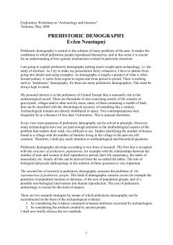 PREHISTORIC DEMOGRAPHY