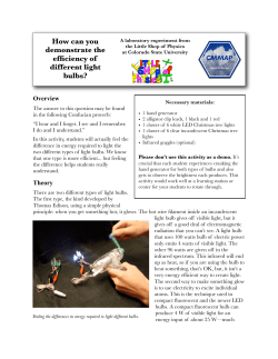 How can you demonstrate the efficiency of different light bulbs?