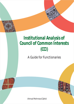 Institutional Analysis of Council of Common