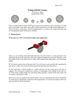Using LEGO&reg; Gears