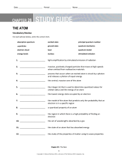 Ch 28 Study Guide - Aspen High School