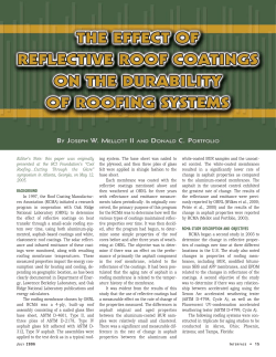 The Effect Of Reflective Roof Coatings On The Durability
