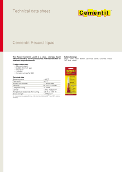 Technical data sheet Cementit Record liquid