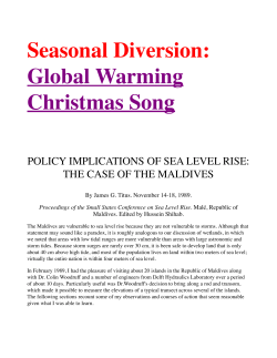 Sea Level Rise and the Maldives