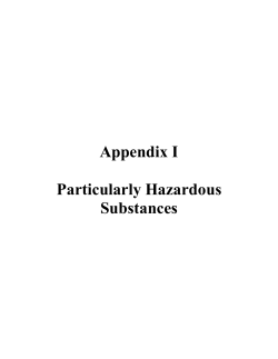 Appendix I of the Lab Safety Manual