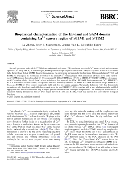 Biophysical characterization of the EF