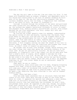 Sometimes a Boat &ndash; Jess Quinlan The day the girl came to him was