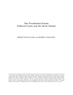 The Presidential Puzzle: Political Cycles and the