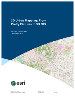 3D Urban Mapping: From Pretty Pictures to 3D GIS