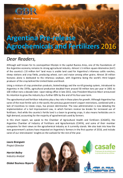 Argentina Pre-release Agrochemicals and Fertilizers