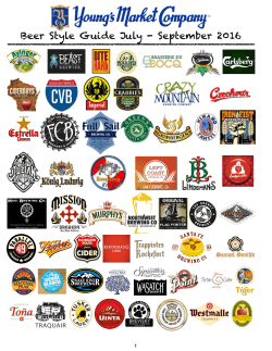 Beer Style Guide July - September 2016