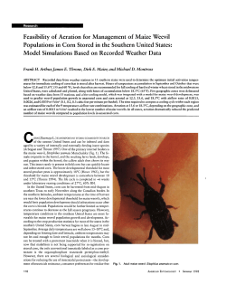 Feasibility of Aeration for Management of Maize Weevil Populations