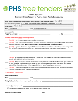 Prop perty Add ______ Fall 2016