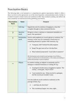 Punctuation Overview Add a file or URL