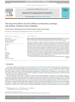The long-term effects of civil conflicts on education, earnings, and
