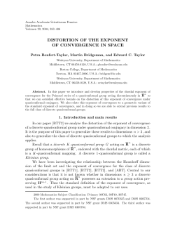 DISTORTION OF THE EXPONENT OF CONVERGENCE IN SPACE