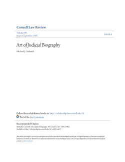 Art of Judicial Biography