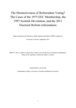 The Distinctiveness of Referendum Voting?