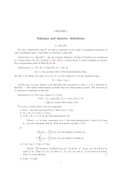 Schemes and sheaves: definitions