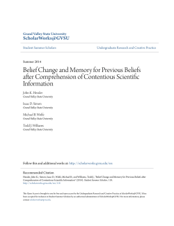 Belief Change and Memory for Previous Beliefs after