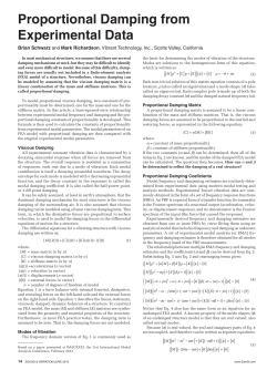 Proportional Damping from Experimental Data
