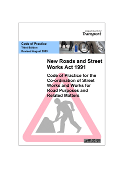 New Roads and Street Works Act 1991
