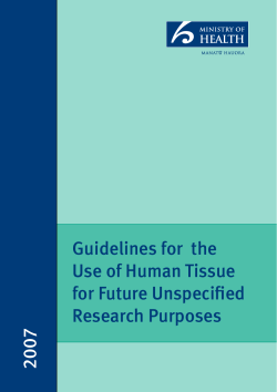 Guidelines for the Use of Human Tissue for