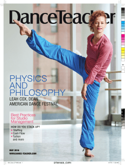 Dance Teacher Magazine Interviews ADF Dean