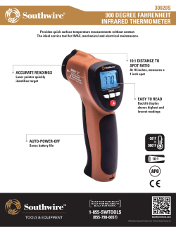 900 DEGREE FAHRENHEIT INFRARED THERMOMETER