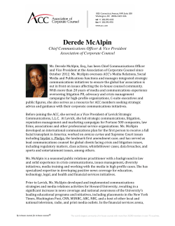 Derede McAlpin - Association of Corporate Counsel