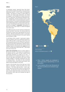 Labour &rarr; Over 1 billion people are employed in world agriculture