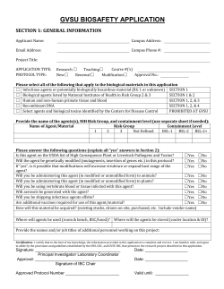 GVSU Biosafety Application