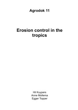 Erosion control in the tropics