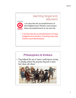 Enlightenment THinkers Power Point