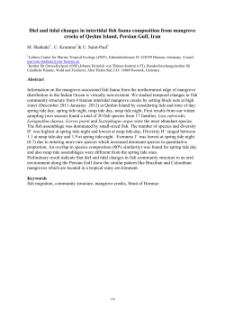 Diel and tidal changes in intertidal fish fauna composition from