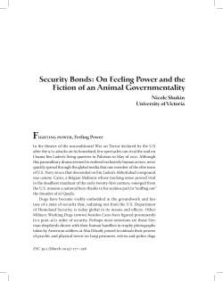 Security Bonds: On Feeling Power and the Fiction of an Animal