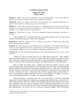 Learning objectives tutorial